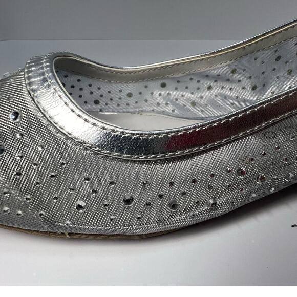 Rialto Angela Mesh Flats, Metallic Silver size 7.5 M, Breathable Comfort Insole - Picture 11 of 13